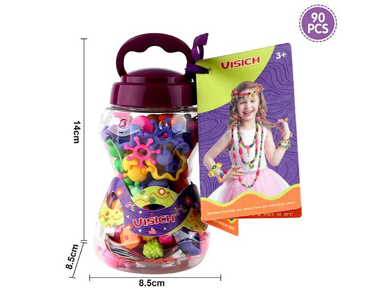 DIY Pop Snap Beads 90pcs