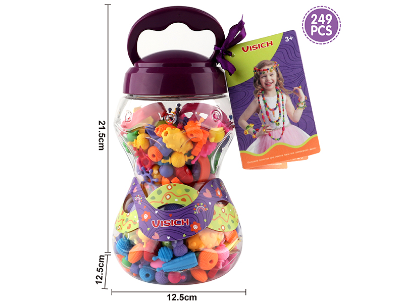 DIY Pop Snap Beads 249pcs