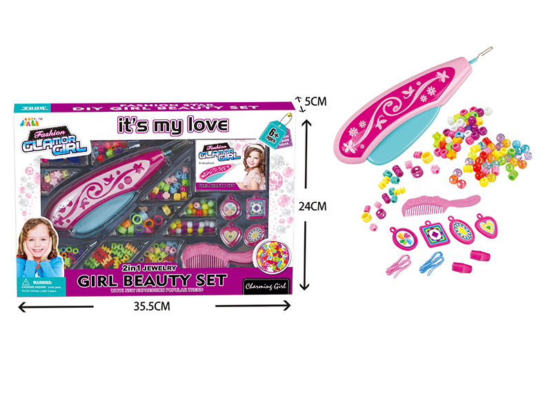 Girls Fashion Beauty Toy DIY Hair Beader