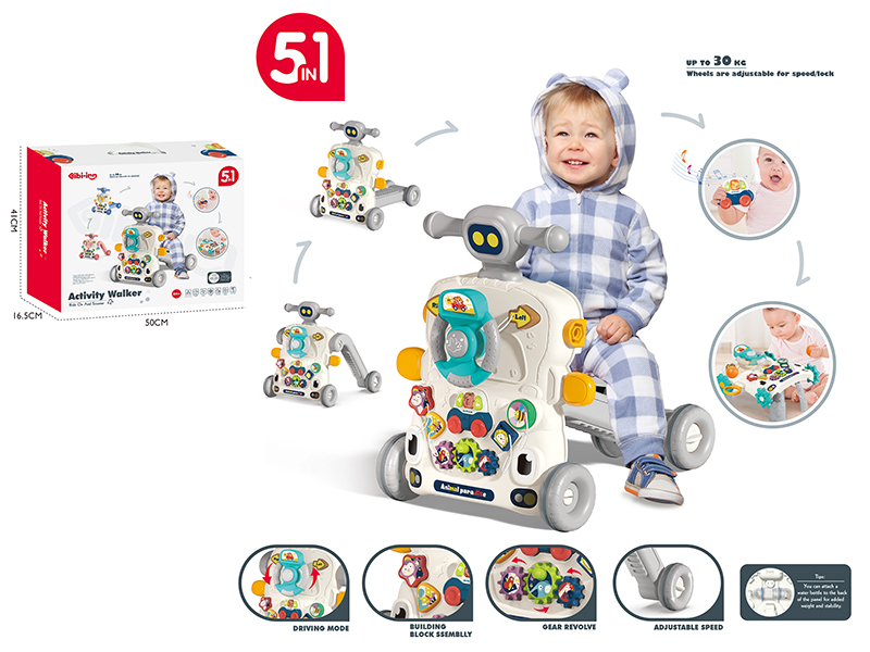 Multifunctional Baby Walker 5 In 1(Gray)