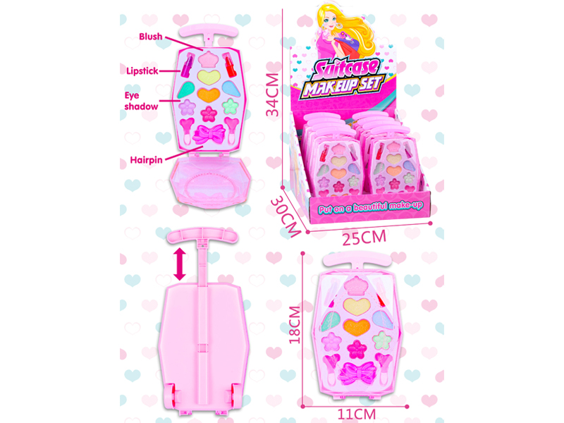 Suitcase Makeup Toy Set 8PCS