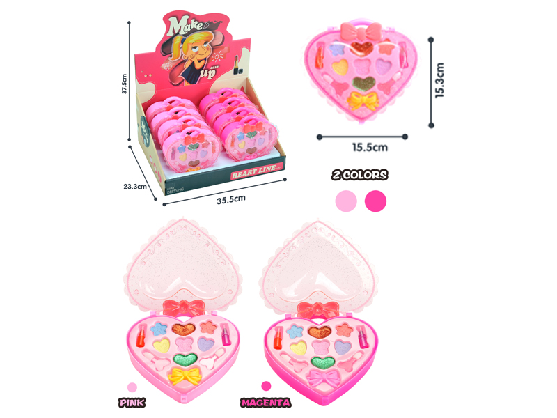 Peach Heart Handbag Makeup Toy 8PCS
