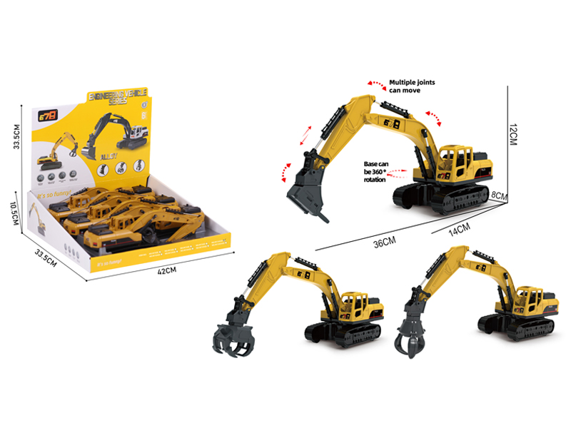 6Pcs Friction Engineering Vehicle