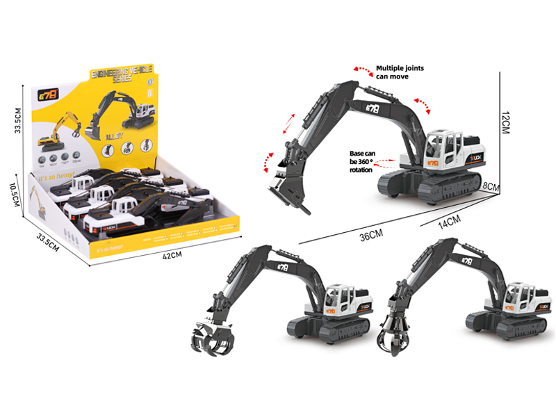 6Pcs Friction Engineering Vehicle