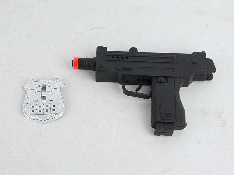 Solid Flint Gun+Police Emblem
