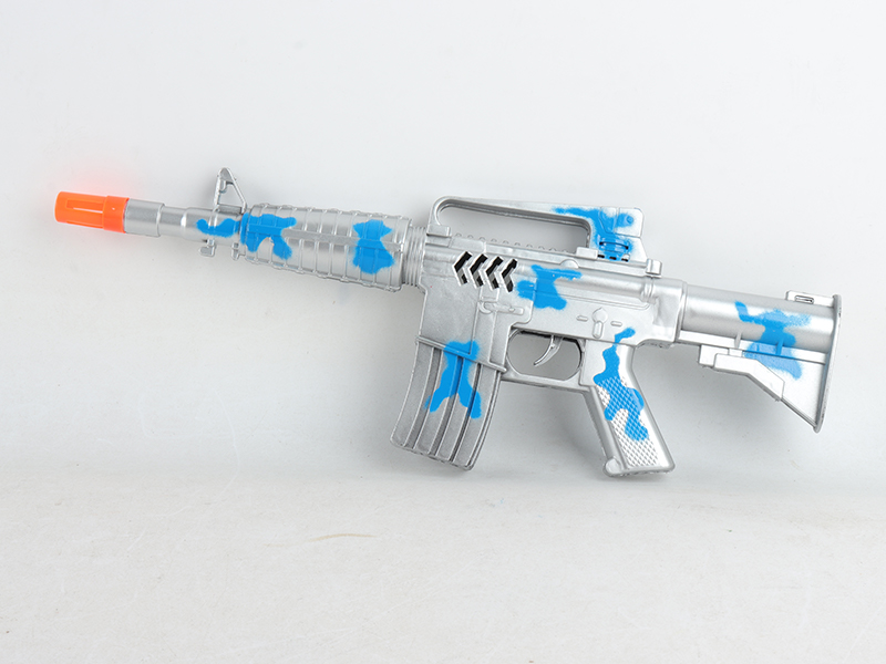 Silver Camo Blue Flint Gun