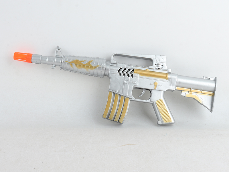 Silver Molded Gold Flint Gun