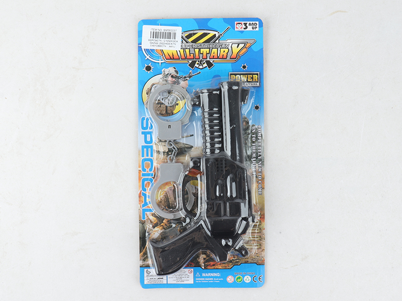 Solid Color Flint Gun With Handcuffs