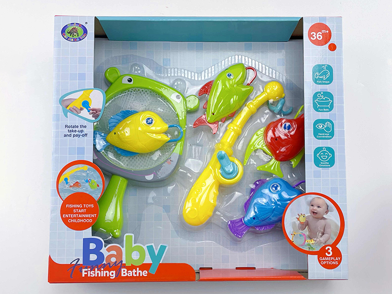 Baby Bath Fishing Toys(Fishes With Lights)6PCS