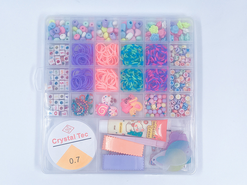 DIY Beads + DIY Rubber Band Bracelet + DIY Cream Glue Decorations