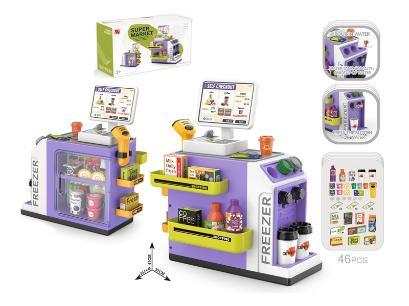 46PCS Mini Supermarket Table Set