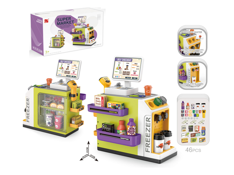 46PCS Mini Supermarket Table Set