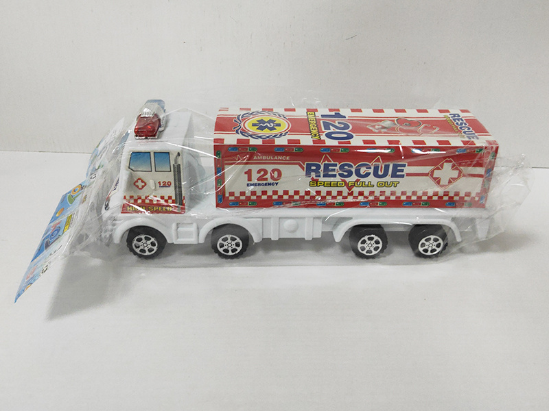 Solid Color Friction Rescue Container Car