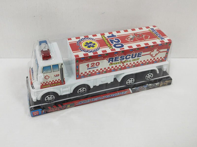Solid Color Friction Rescue Container Car