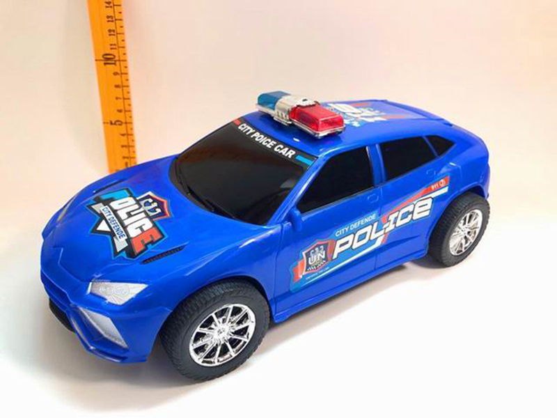 Solid Color Spray-Painted Friction Police Car