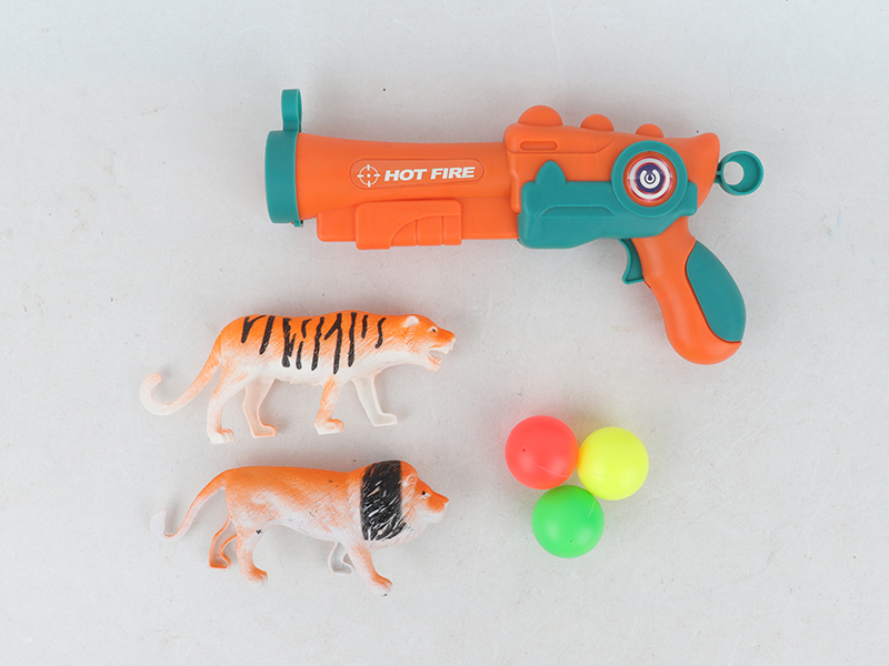 Ping-Pong Ball Gun + 2 Animals