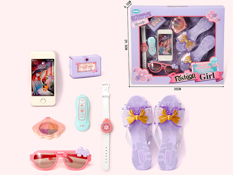 Fashion Girl Adornment Toys Storage Handbag Set