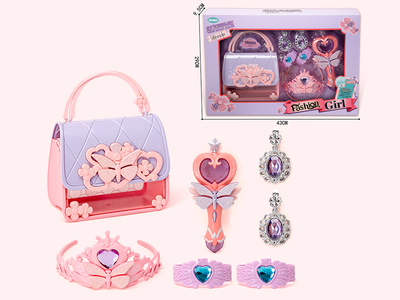 Fashion Girl Adornment Toys Storage Handbag Set
