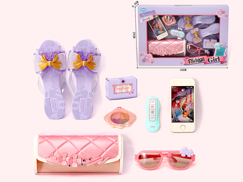 Fashion Girl Adornment Toys Storage Handbag Set