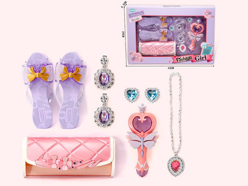 Fashion Girl Adornment Toys Storage Handbag Set