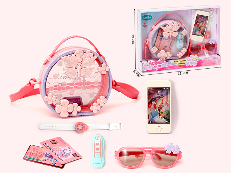 Fashion Girl Adornment Toys Storage Handbag Set