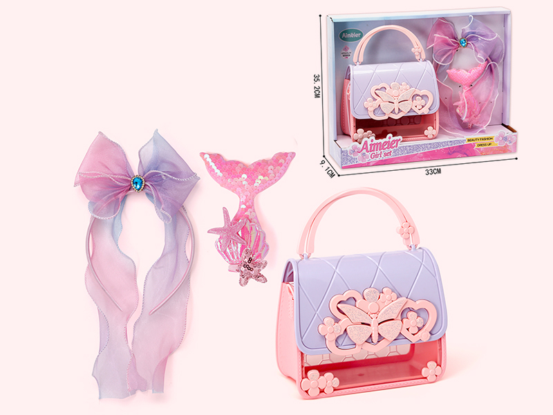 Fashion Girl Adornment Toys Storage Handbag Set