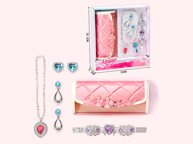 Fashion Girl Adornment Toys Storage Handbag Set