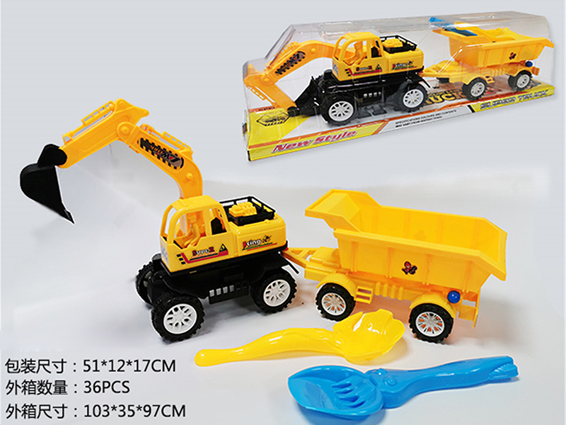 Friction Excavator With Car Hopper