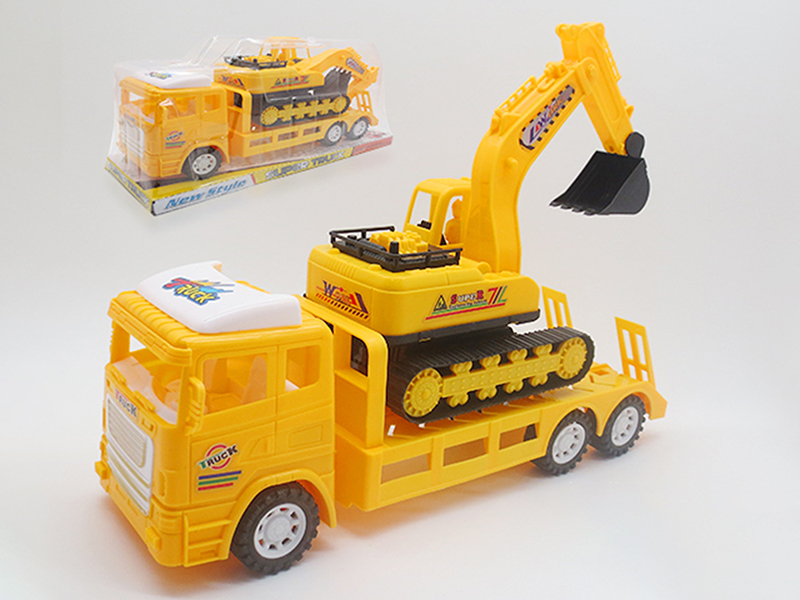 Friction Trailer With Excavator