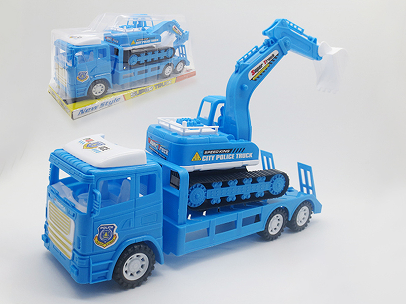Friction Trailer With Excavator