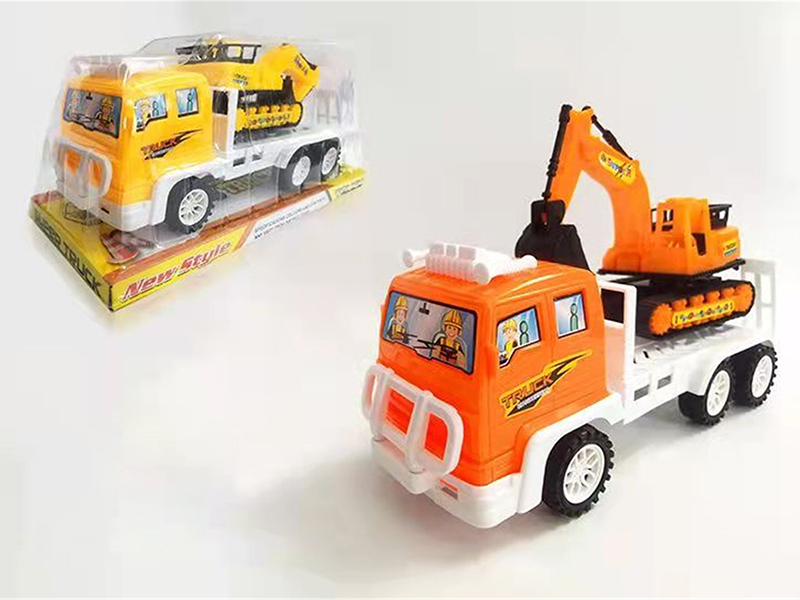 Friction Trailer With Excavator