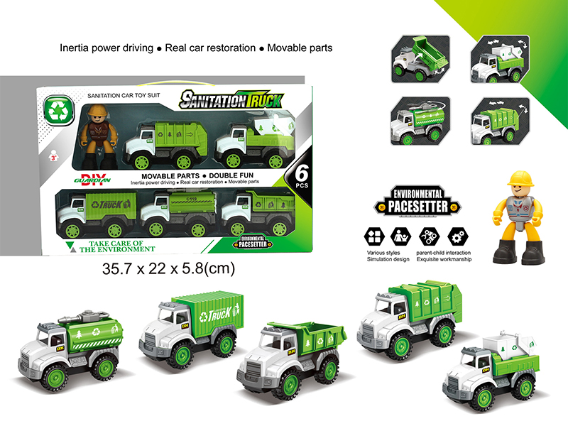 Friction Sanitation Truck Set