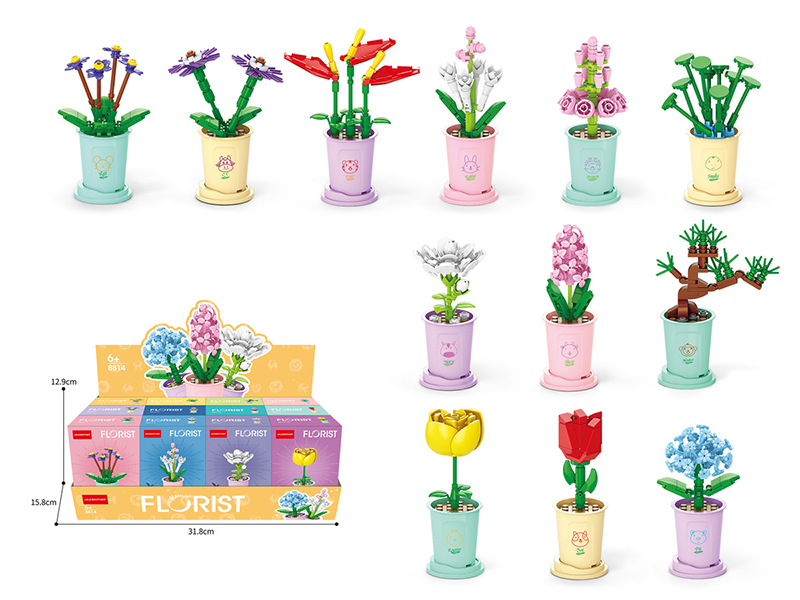 Building Block Potted Plants 12PCS
