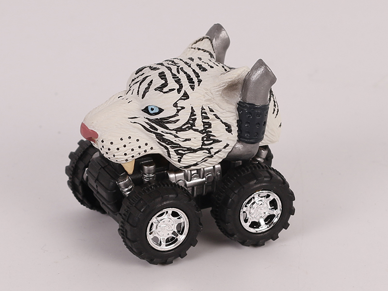 Friction/Pull Back Animal Car - White Tiger