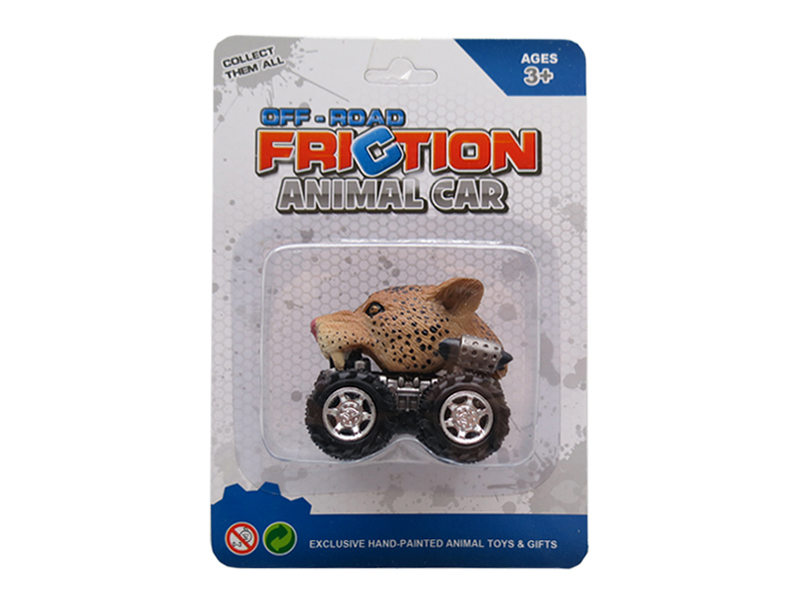 Friction/Pull Back Animal Car - Leopard