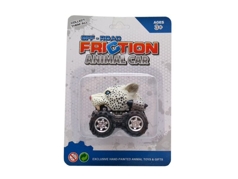 Friction/Pull Back Animal Car - Snow Leopard