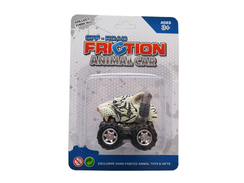 Friction/Pull Back Animal Car - White Tiger