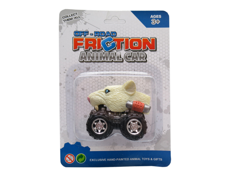 Friction/Pull Back Animal Car - White Lioness