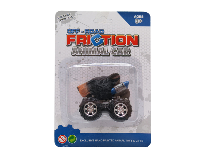 Friction/Pull Back Animal Car - Black Bear
