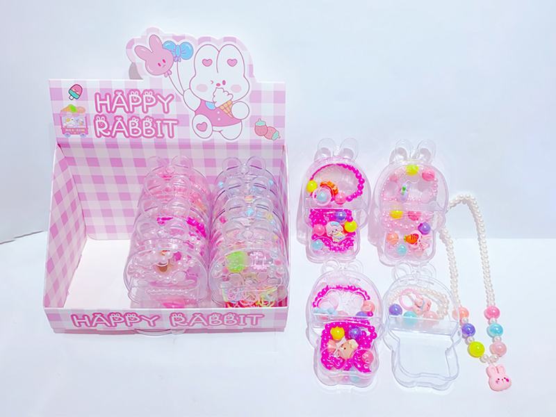 Rabbit Box Jewelry(Necklace+Bracelet+Ring Toy ) 12PCS