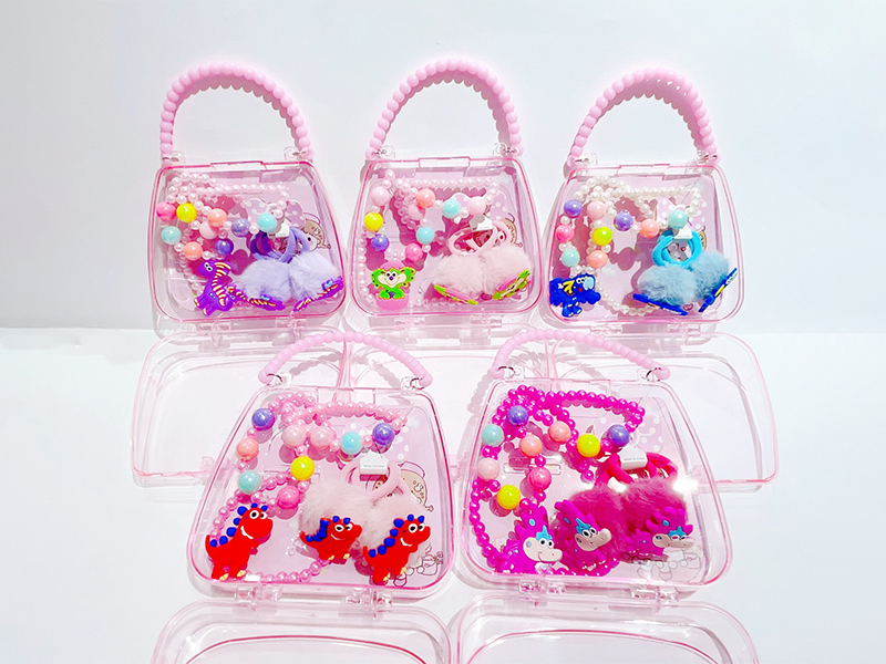 Jewelry Toy Set(Necklace+Bracelet+Hairball Hair Rope)