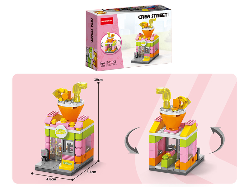 Milk Tea Shop Building Blocks 105PCS