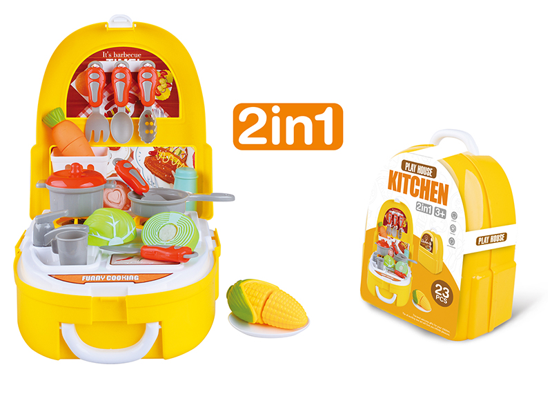 23pcs Kitchen Play Set Backpack Toys