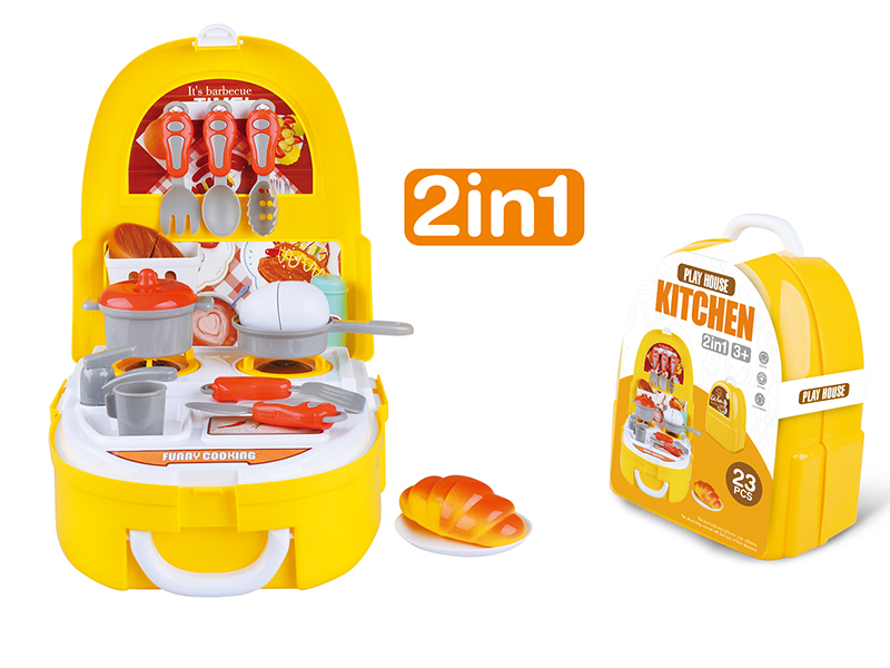23pcs Kitchen Play Set Backpack Toys