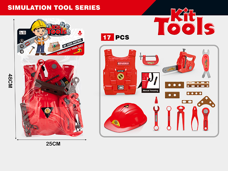 Pull Line Simulation Fire Tools Equipment Set 17pcs