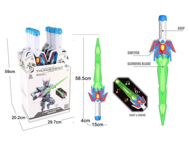 8PCS Sword With Sound And Light