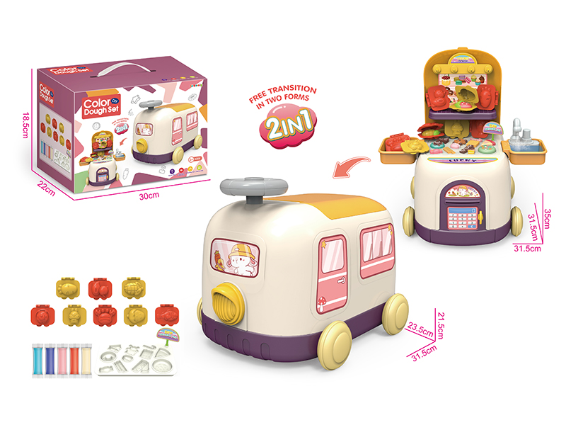 Color Dough Set Storage Train
