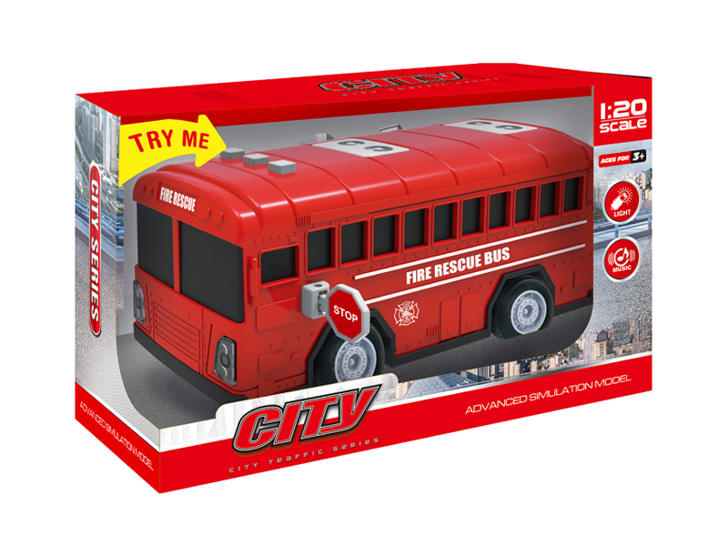 1:20 Friction Bus With Sound And Light