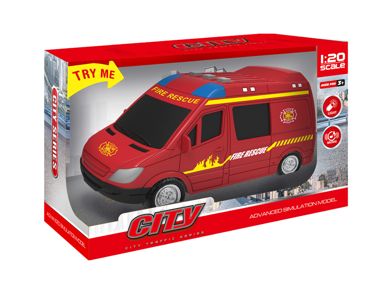 1:20 Friction Ambulance With Sound And Light