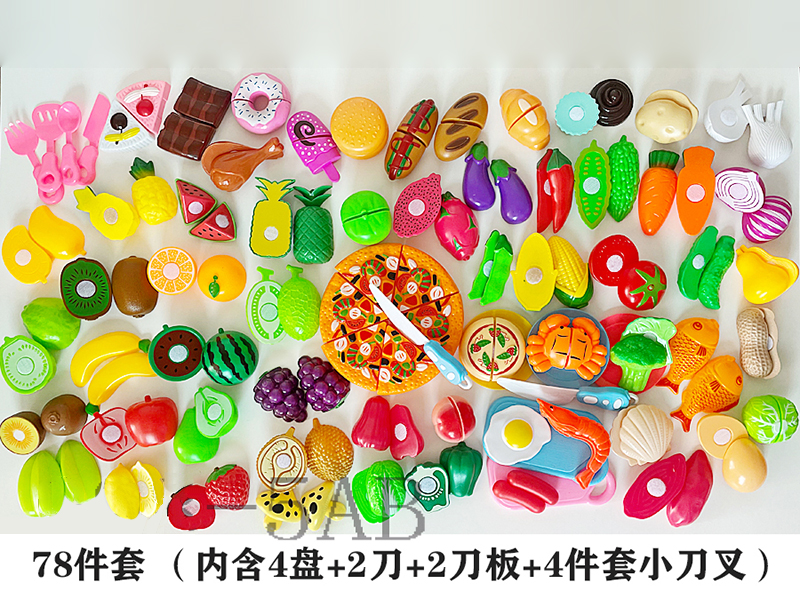 Cutting Fruits And Vegetable Food Set 78pcs